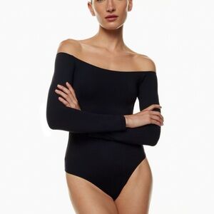 Babaton Aritzia Contour Off the Shoulder Long Sleeve Bodysuit
